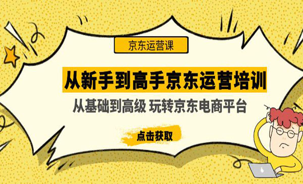 《从新手到高手京东运营培训》从基础到高级 玩转京东电商平台采金-游戏-网盘-资源采金cai.gold