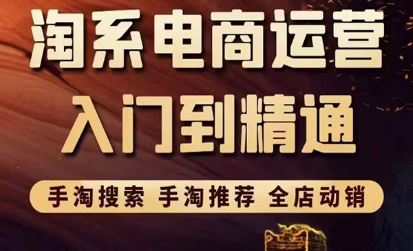 淘系电商入门到精通 手淘搜索，手淘推荐，全店动销采金-游戏-网盘-资源采金cai.gold