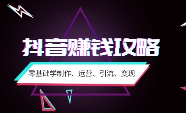 某音赚钱攻略：零基础学制作、运营、引liu、变现采金-游戏-网盘-资源采金cai.gold