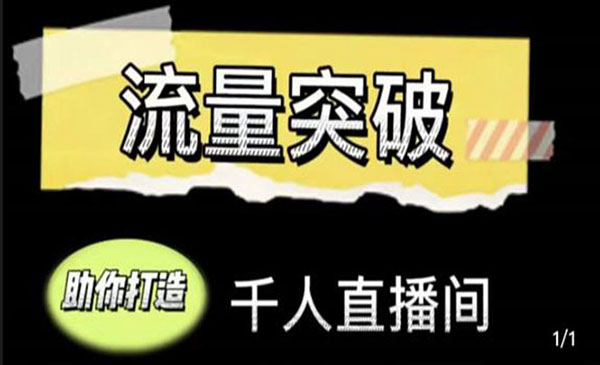 《直播运营实战视频课》助你打造千人直播间采金-游戏-网盘-资源采金cai.gold