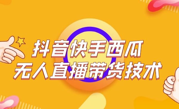 短视频快手西瓜无人直播带货技术教程采金-游戏-网盘-资源采金cai.gold