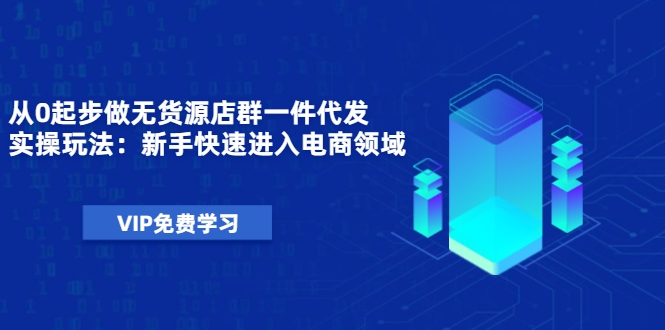 0起步做无货源店群一件代发实操玩法：新手快速进入电商领域采金-游戏-网盘-资源采金cai.gold
