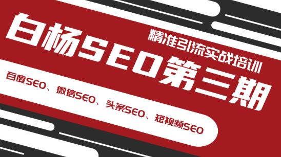 白杨SEO第三期精准引liu实战培训采金-游戏-网盘-资源采金cai.gold