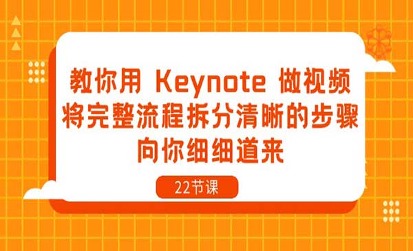 教你用 Keynote做视频采金-财源-网创-创业项目-兼职-赚钱-个人创业-中创网-福缘网-冒泡网采金cai.gold