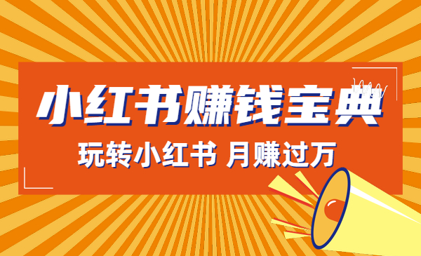 小红书赚钱宝典 玩转小红书 月赚过万采金-游戏-网盘-资源采金cai.gold