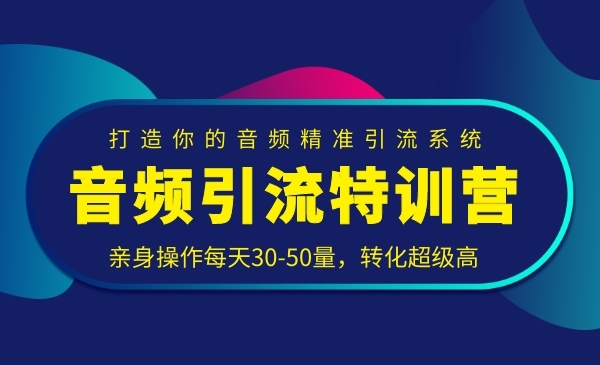 音频引liu训练营，每天30-50量，转化超级高采金-游戏-网盘-资源采金cai.gold