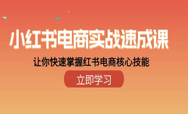 小红书电商实战速成课采金-游戏-网盘-资源采金cai.gold