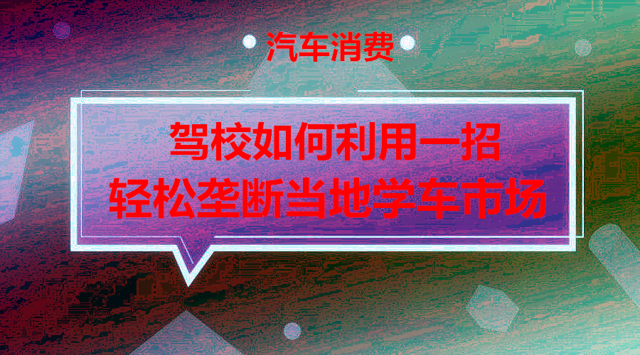 驾校篇1.0版：驾校如何利用一招垄断当地市场？采金-游戏-网盘-资源采金cai.gold