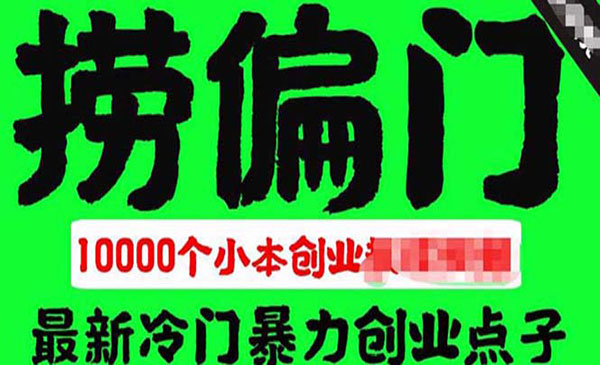 《千款捞偏门小本创业小项目》总有一款适合你采金-游戏-网盘-资源采金cai.gold