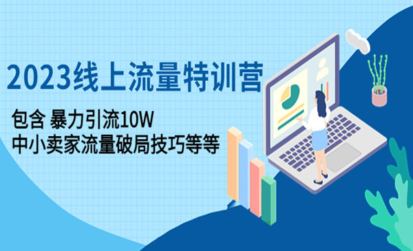 《2023线上流量特训营》包含暴力引流10W+中小卖家流量破局技巧等等采金-财源-网创-创业项目-兼职-赚钱-个人创业-中创网-福缘网-冒泡网采金cai.gold