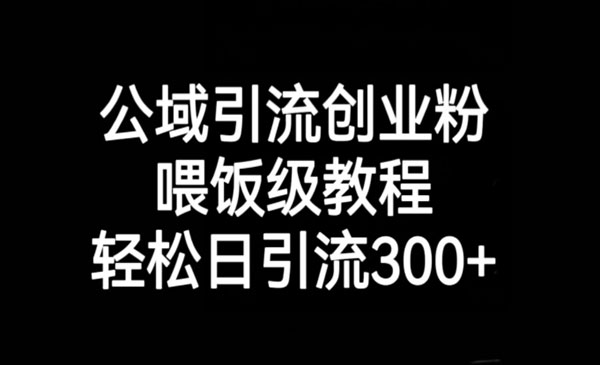 《公域引流创业粉教程》轻松日引流300+采金-游戏-网盘-资源采金cai.gold