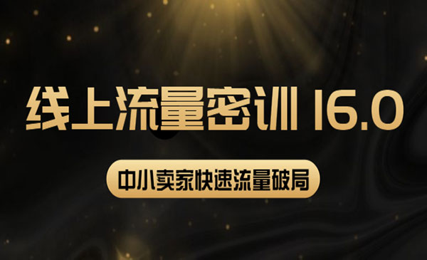 线上流量密训16.0：包含 暴力引流10W+中小卖家流量破局技巧 等等采金-财源-网创-创业项目-兼职-赚钱-个人创业-中创网-福缘网-冒泡网采金cai.gold