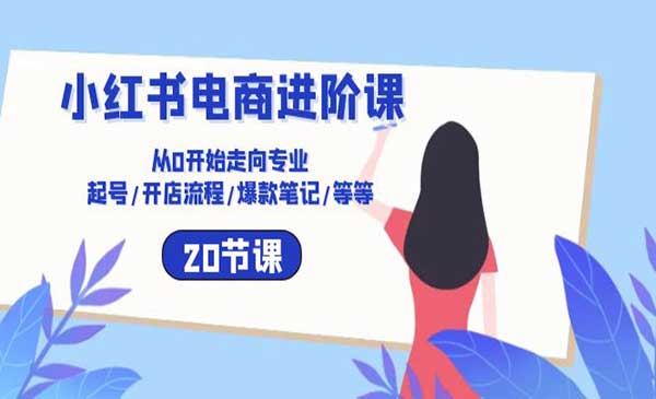 小红书电商进阶课采金-游戏-网盘-资源采金cai.gold