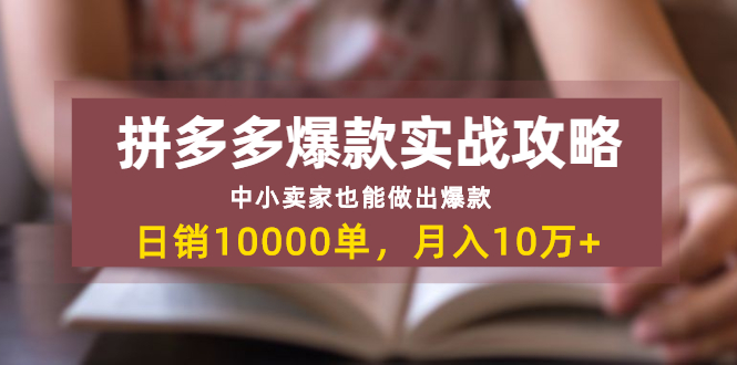 拼多多爆款实战攻略：中小卖家也能做出爆款，日销10000单采金-游戏-网盘-资源采金cai.gold
