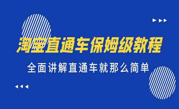 《淘宝直通车保姆级教程》全面讲解直通车就那么简单采金-游戏-网盘-资源采金cai.gold