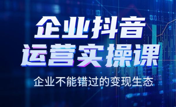 企业某音运营实操课，企业不能错过的变现生态采金-游戏-网盘-资源采金cai.gold