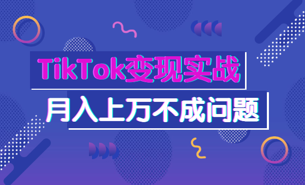 TikTok变现实战训练营，月收益上万不成问题采金-财源-网创-创业项目-兼职-赚钱-个人创业-中创网-福缘网-冒泡网采金cai.gold