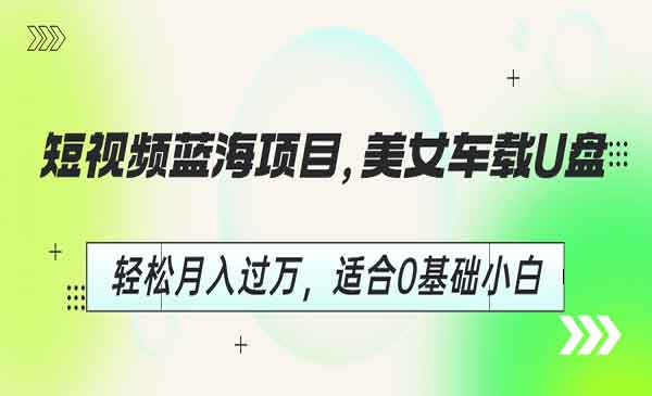 《美女车载U盘项目》适合0基础小白采金-游戏-网盘-资源采金cai.gold