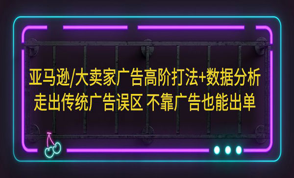 《亚马逊大卖家广告高阶打法+数据分析》走出传统广告误区 不靠广告也能出单》采金-游戏-网盘-资源采金cai.gold