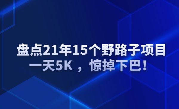 盘点21年15个野路子项目，一天5K ，惊掉下巴！采金-游戏-网盘-资源采金cai.gold