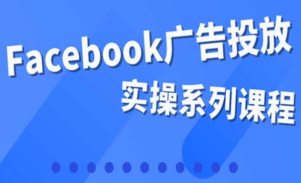 百万级广告操盘手带你玩Facebook全系列投放：运营和广告优化技能实操！采金-游戏-网盘-资源采金cai.gold